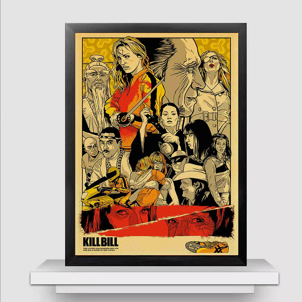 Vintage Poster Classic Movie Pulp Fiction Kill Bill The Godfather Retro Kraft Paper Posters Decorative Art Painting - 3