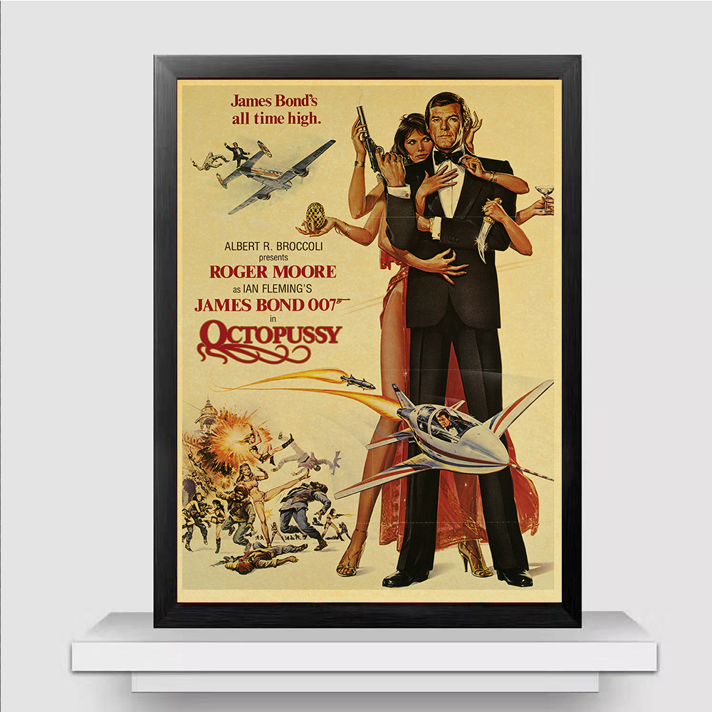 British Legend James Bond 007 Vintage Poster Movie Retro Kraft Paper Wall For Home Decoration Room Bar Painting - 2