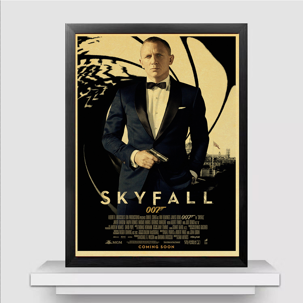 British Legend James Bond 007 Vintage Poster Movie Retro Kraft Paper Wall For Home Decoration Room Bar Painting - 3