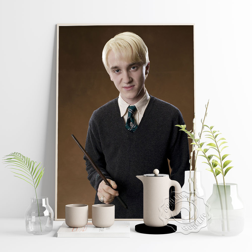 Handsome Actor Draco Malfoy Poster Movies Star Vintage Art Portrait Wall Picture Fans Collection Gift Home Decor Mural - 2