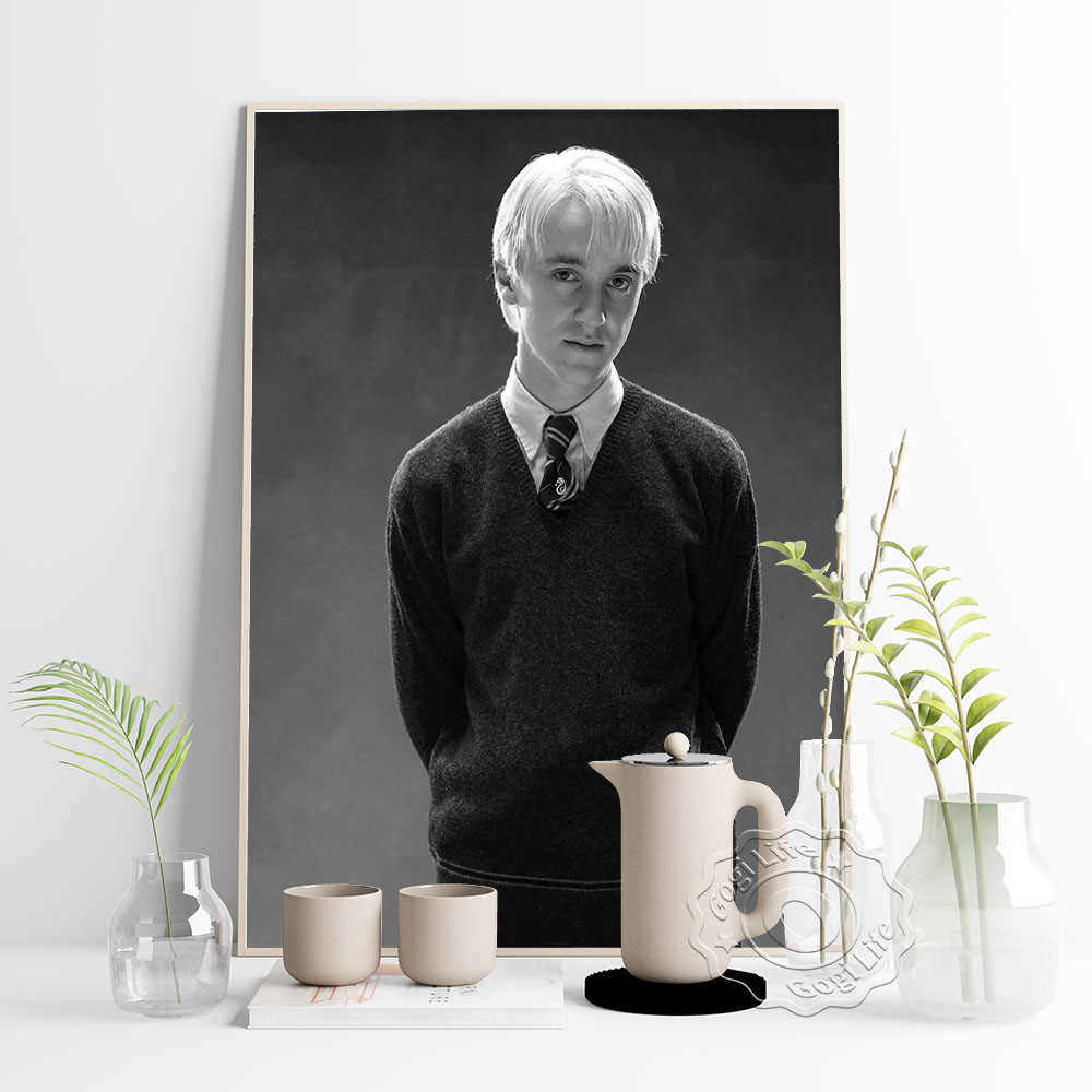 Handsome Actor Draco Malfoy Poster Movies Star Vintage Art Portrait Wall Picture Fans Collection Gift Home Decor Mural - 4
