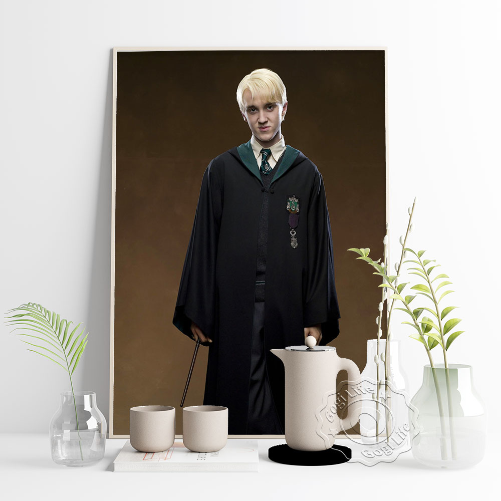 Handsome Actor Draco Malfoy Poster Movies Star Vintage Art Portrait Wall Picture Fans Collection Gift Home Decor Mural - 5