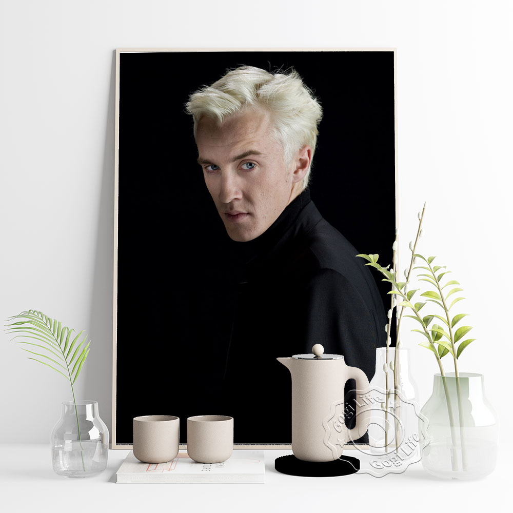 Handsome Actor Draco Malfoy Poster Movies Star Vintage Art Portrait Wall Picture Fans Collection Gift Home Decor Mural - 6