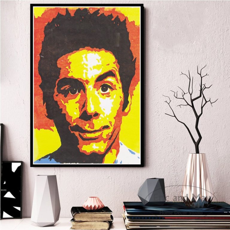 Kramer Seinfeld Portrait Canvas Art Print For Modern Nordic Home Decor