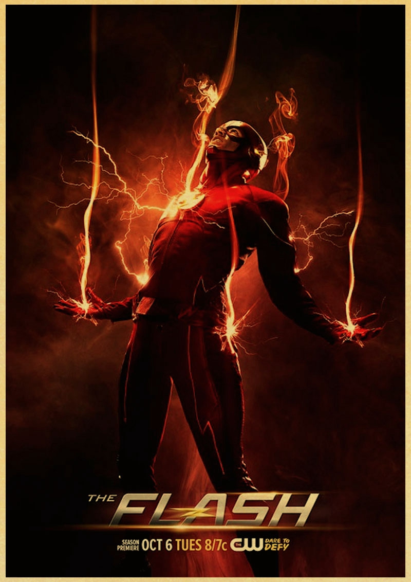 Comics Tv Series The Flash Poster Kraft Paper Print Wall Art Painting Home Decor Vintage Sticker 42x30cm - 4