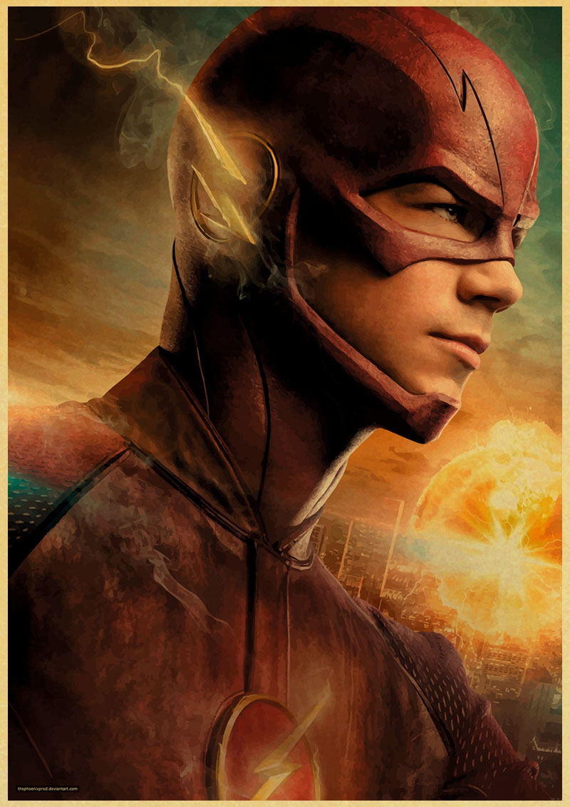 Comics Tv Series The Flash Poster Kraft Paper Print Wall Art Painting Home Decor Vintage Sticker 42x30cm - 5