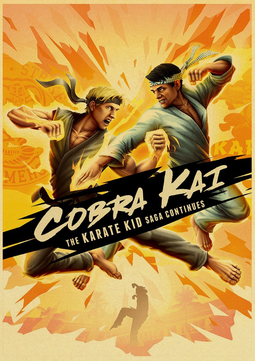 Vintage Tv Series Cobra Kai Retro Poster Wall Art Stickers Decor For Home Room Cafe Bar Painting Decals - 6