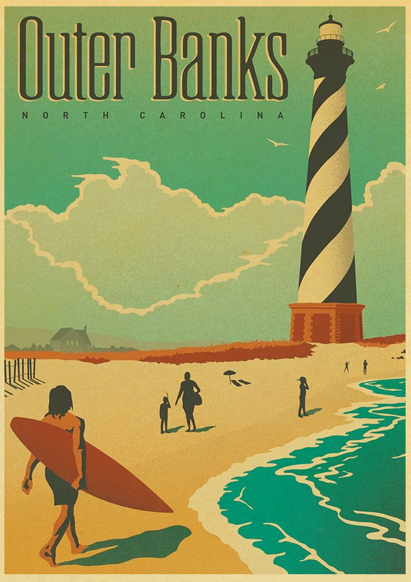 Retro Outer Banks Adventure Tv Series Kraft Paper Poster Artistic Wall Decor For Home Room Cafe - 2