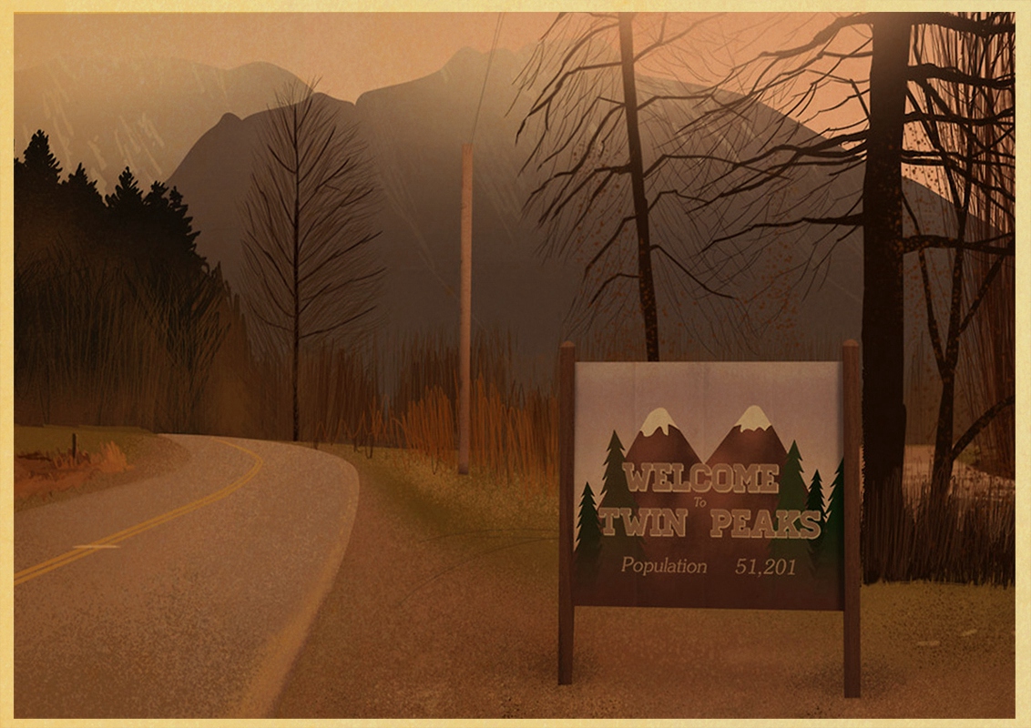 Vintage Poster Twin Peaks Movie Home Room Bar Decorative Painting Kraft