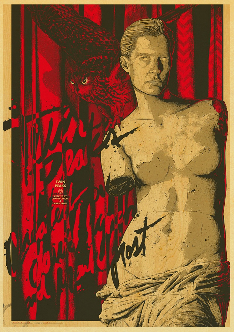 Vintage Poster Twin Peaks Movie Home Room Bar Decorative Painting Kraft Paper Retro - 6