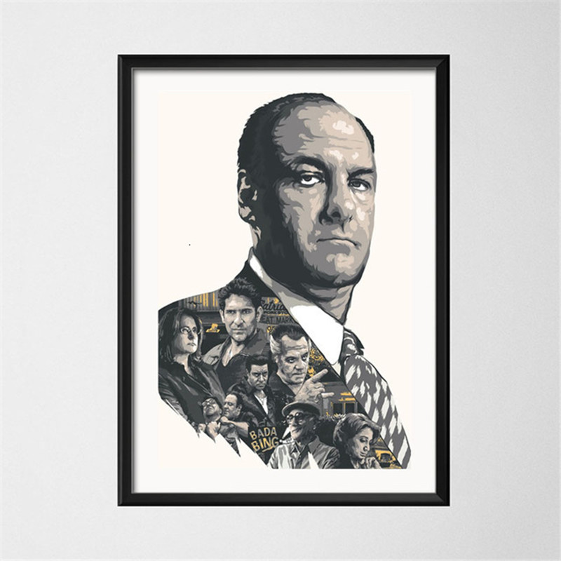 Classic Tv Series Show The Sopranos Gangster Art Painting Vintage Canvas Poster Wall Home Decor - 4
