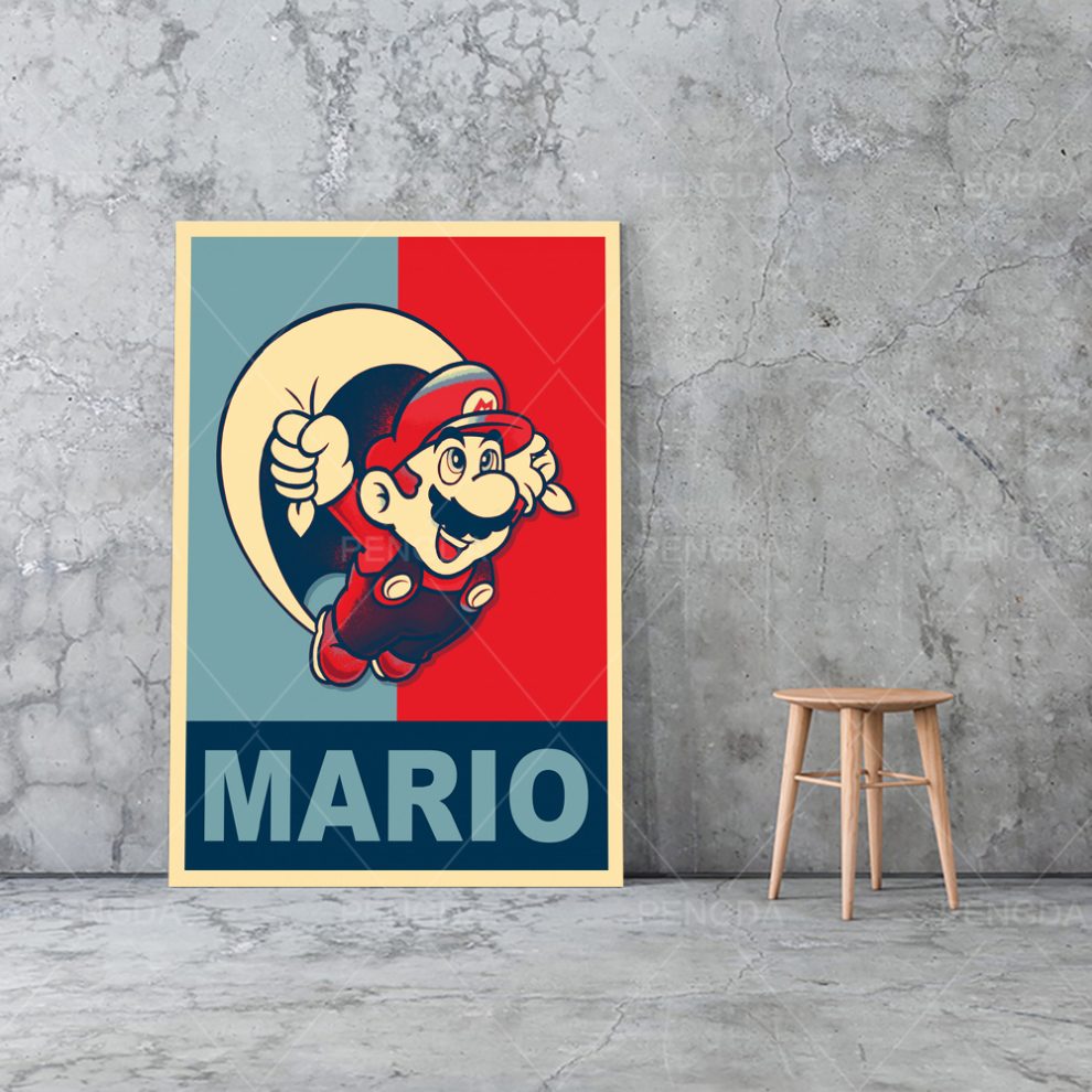 Super Mario Canvas Wall Art Modular Game Level Prints Framed