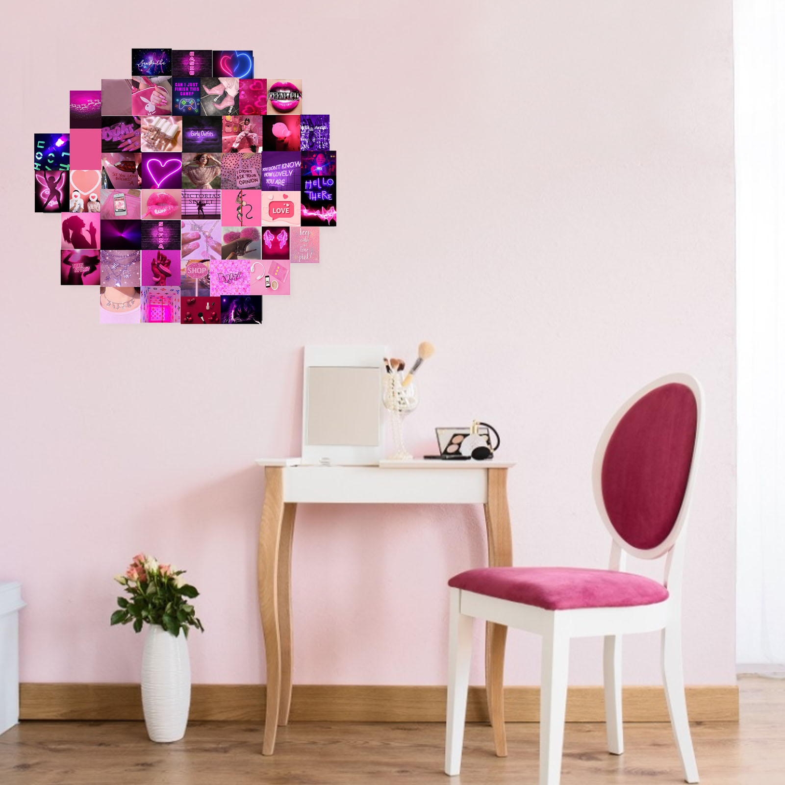 50pcs Wall Collage Kit Aesthetic Posters Art Print Warm Color Decor Photo Bedroom Room Decoration Dorm Poster For Girl - 3