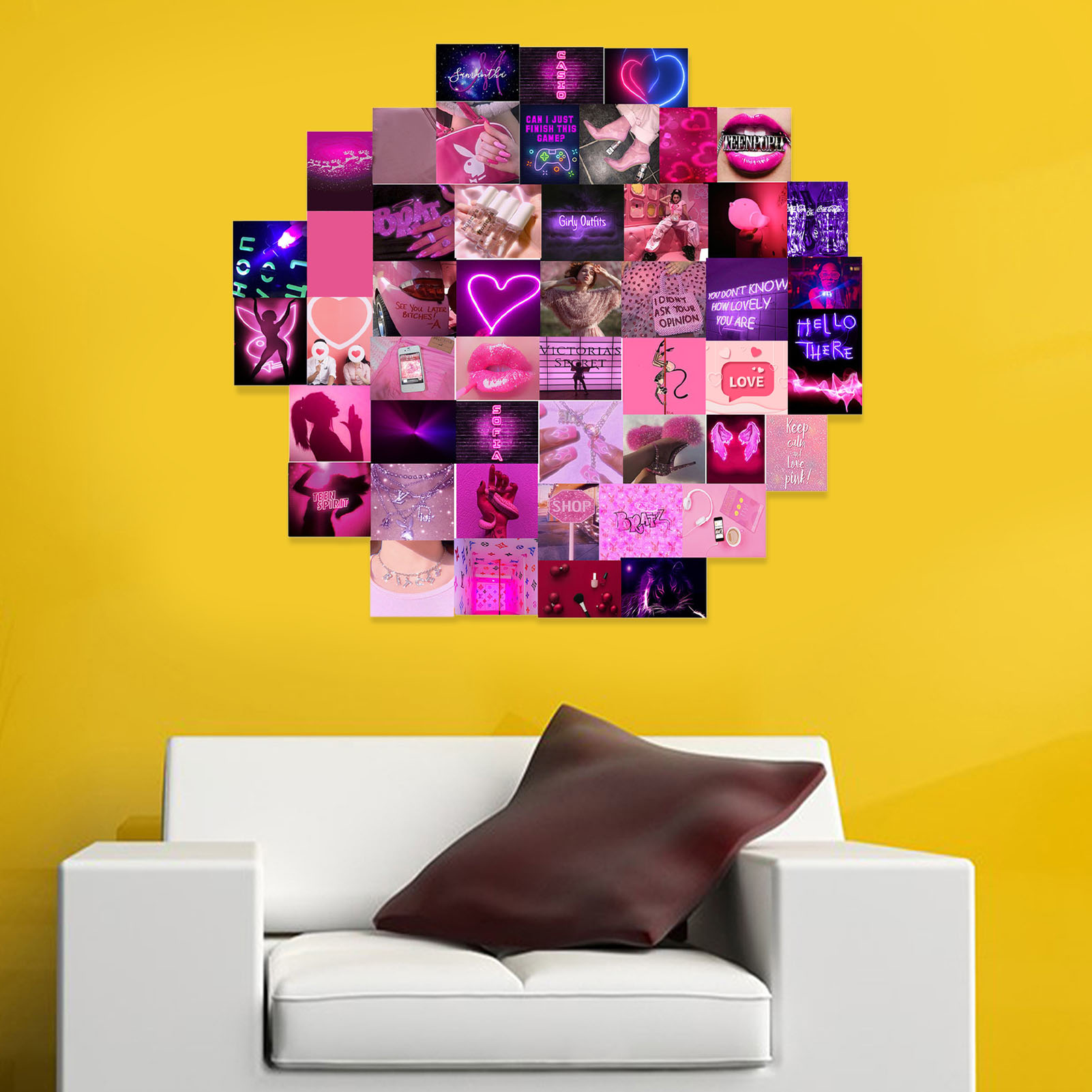 50pcs Wall Collage Kit Aesthetic Posters Art Print Warm Color Decor Photo Bedroom Room Decoration Dorm Poster For Girl - 6