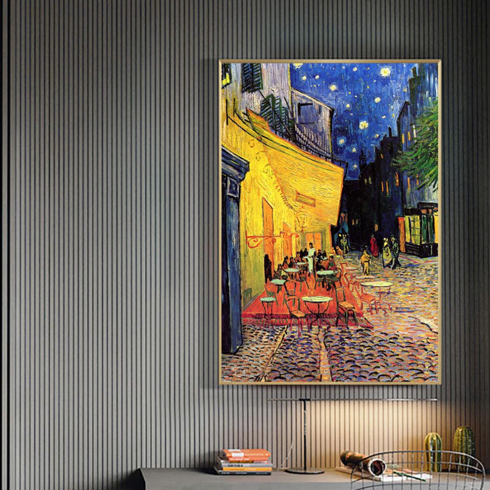 Van Gogh Cafe Terrace Night Oil Painting Reproduction Canvas Wall Art