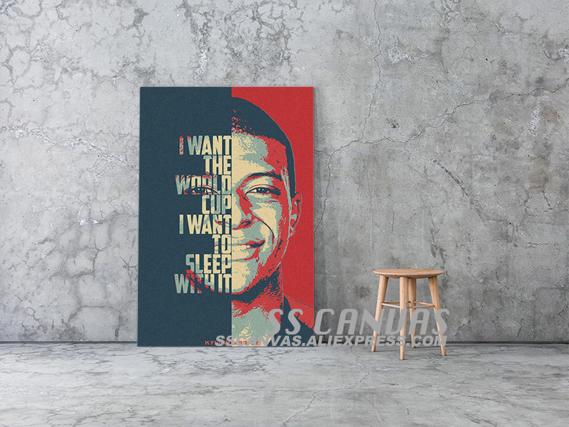 Kylian Mbappe Inspirational Quotes Canvas Wall Art Home Decor Poster For Bedroom Living Room Study - 3