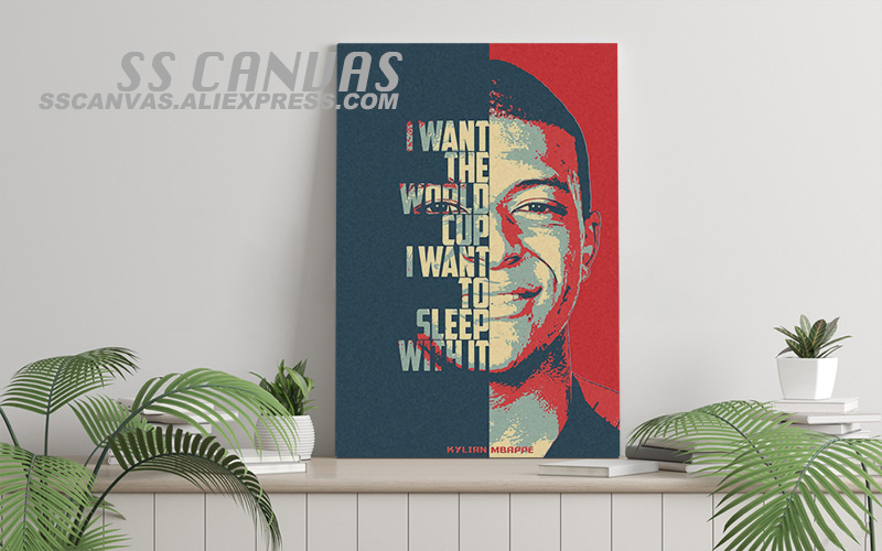 Kylian Mbappe Inspirational Quotes Canvas Wall Art Home Decor Poster For Bedroom Living Room Study - 4