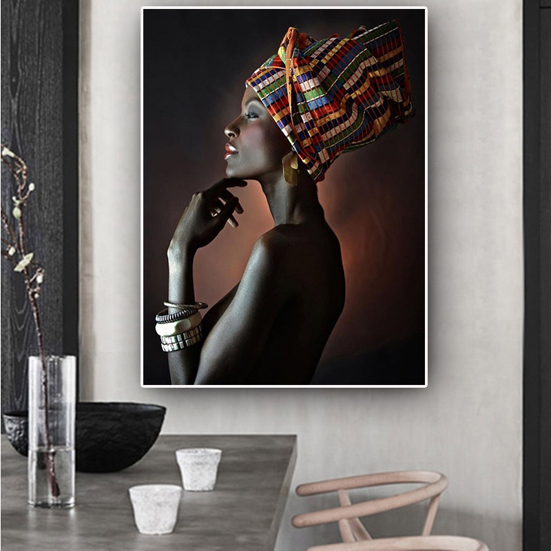 African Nude Portrait Canvas Prints for Scandinavian Living Room - 25