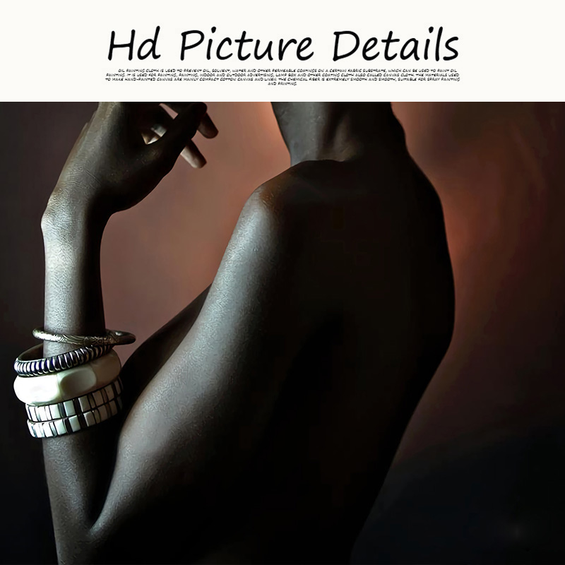 African Nude Portrait Canvas Prints for Scandinavian Living Room - 29