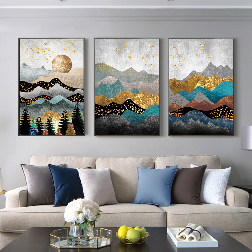 3Panel Nordic Landscape Canvas Wall Art - 30