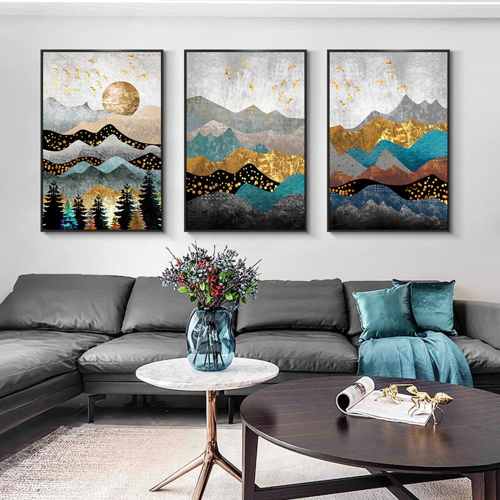 3Panel Nordic Landscape Canvas Wall Art - 31
