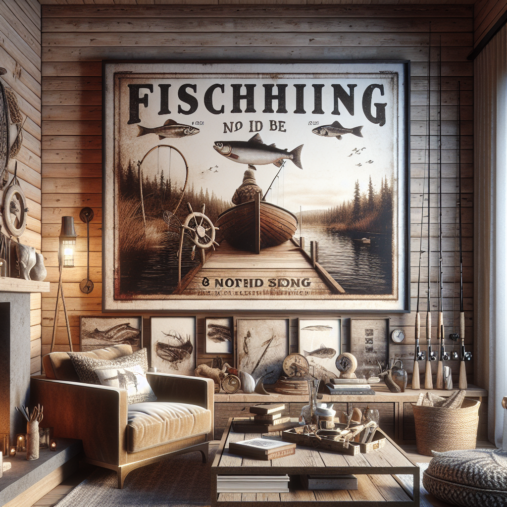 Transforming Your Space with Charming Fishing-Themed Canvas Art for Interior Design  