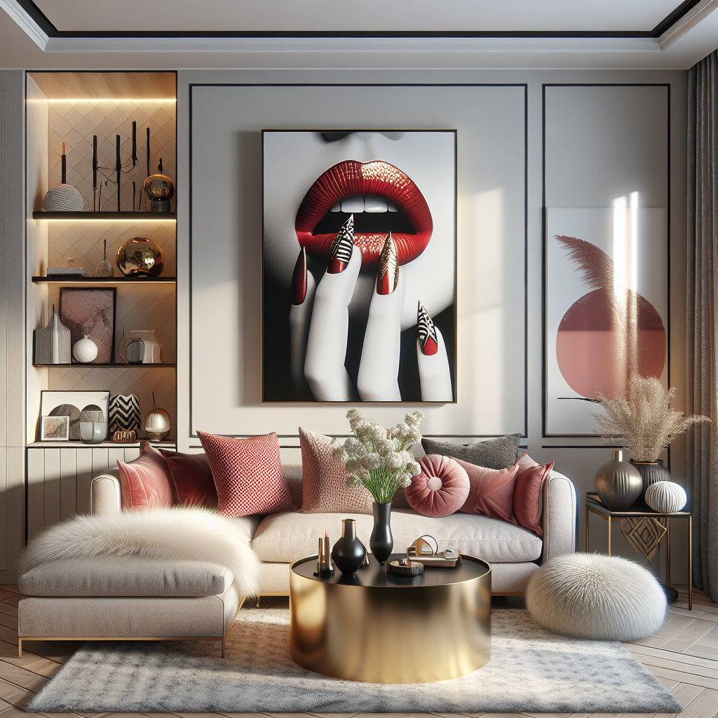 Embracing Artistic Home Decor: The Impact of Red Lips and Nail Art Motifs on Interior Design  