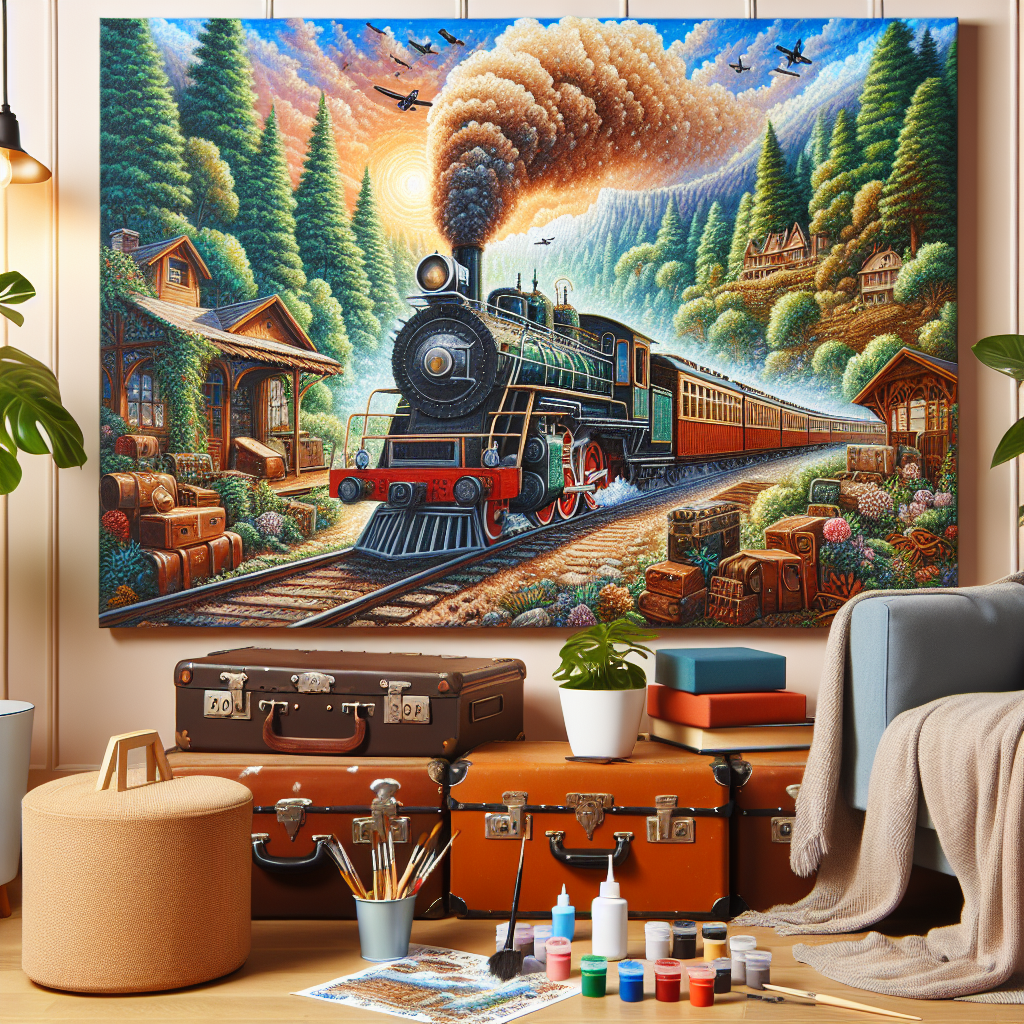 A Nostalgic Journey: The Appeal of Train-Themed Canvas Art for Unique Home Decoration  