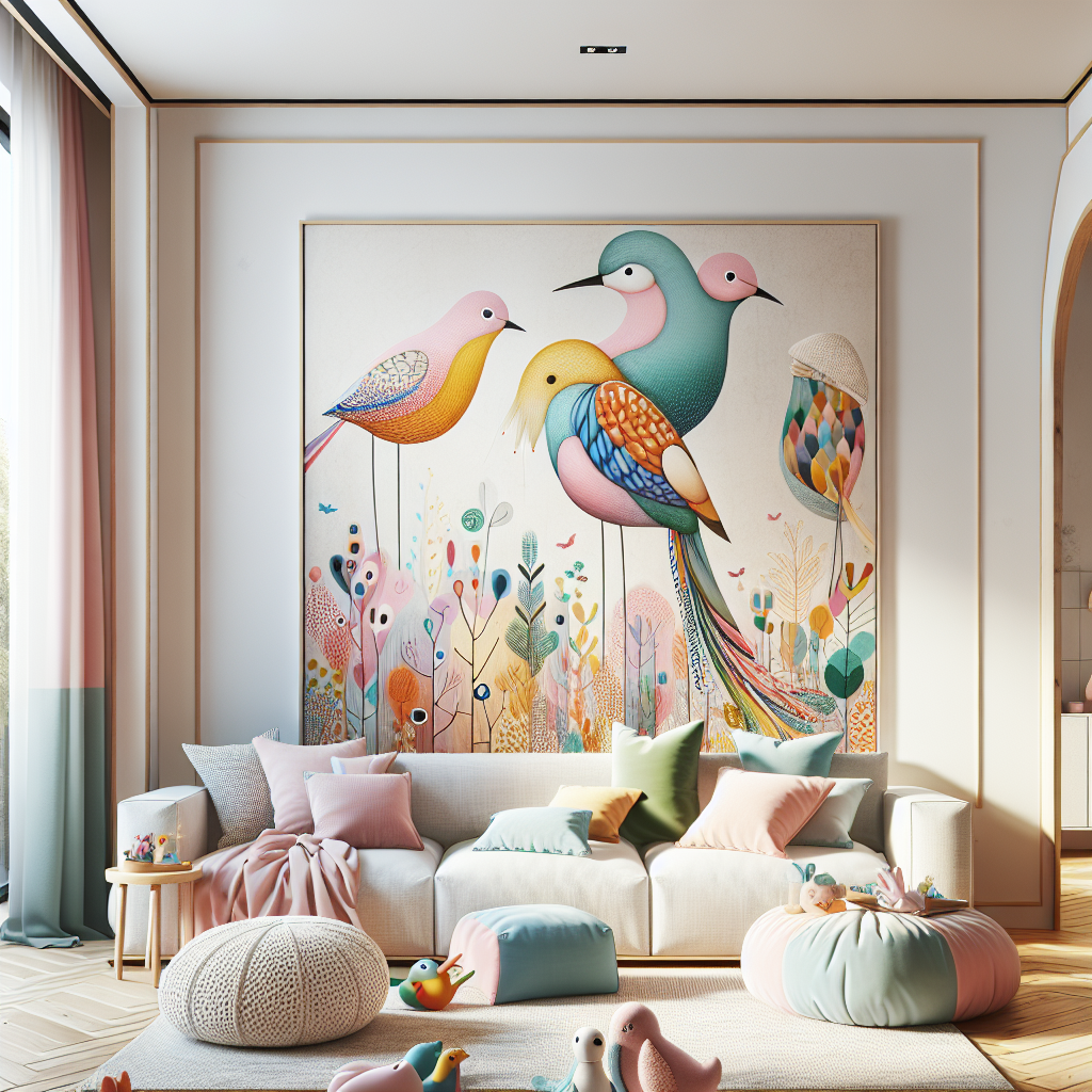 Transformative Power of Abstract Bird Artwork for Stylish Kids Decor  