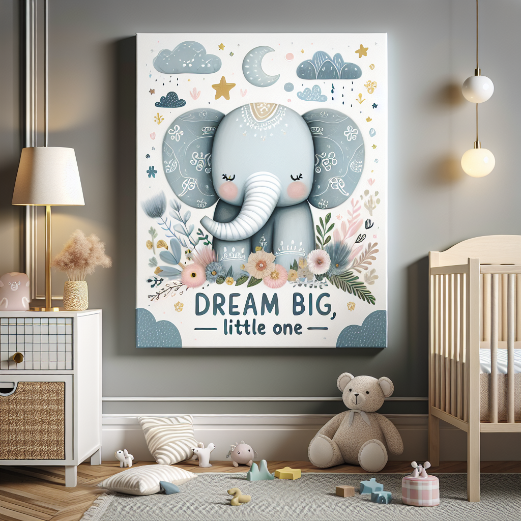 Charming Elephant Artwork to Inspire Positivity in Kids  