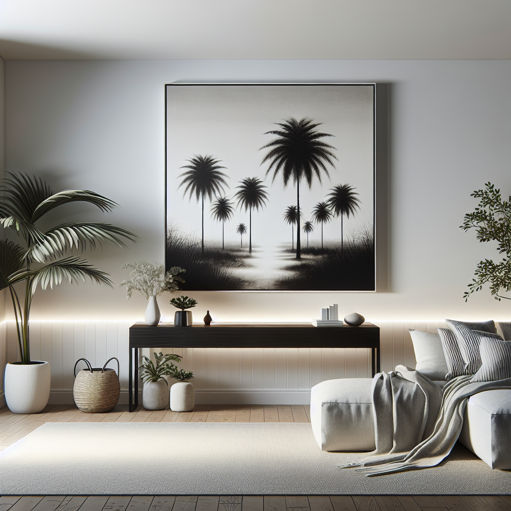 Understanding the Appeal of Black and White Palm Tree Canvas Art for Minimalist Home Decor  