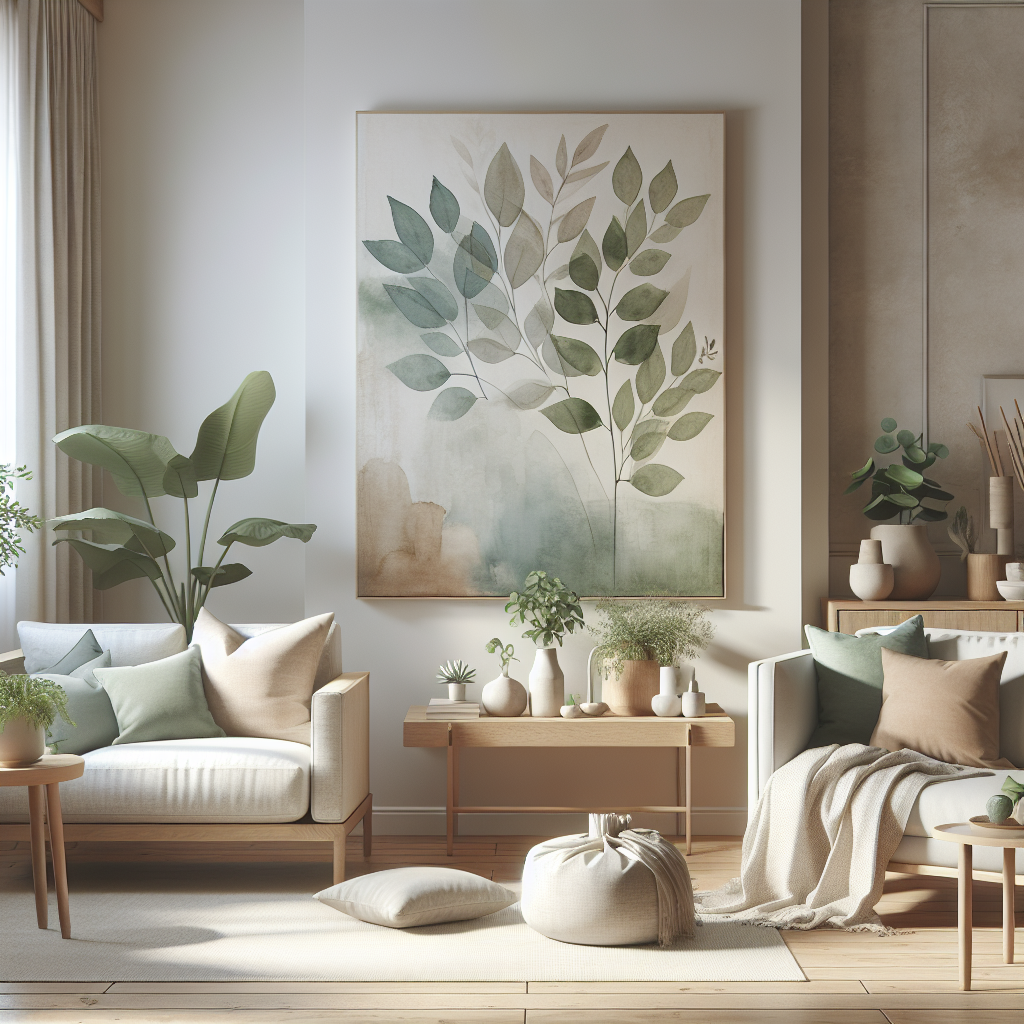 Enhancing Home Tranquility with Nordic Design Watercolor Artwork  