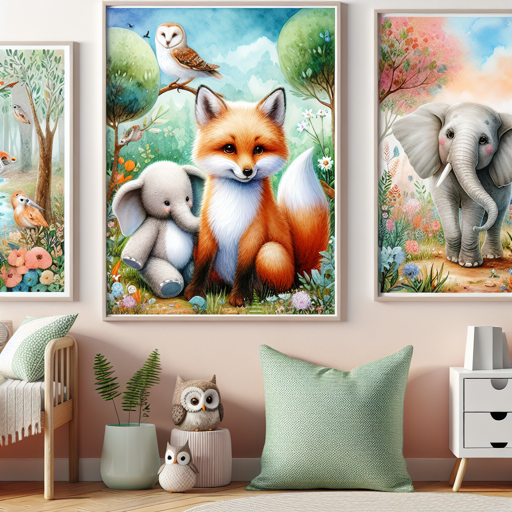Whimsical Themes: Selecting the Perfect Watercolor Animal Art for Every Child's Interest
