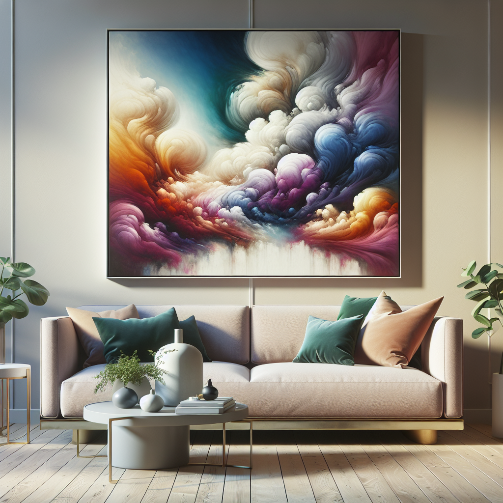 Exploring the Unique Aesthetic of Elegant Abstract Cloud Artwork for Home Decor  