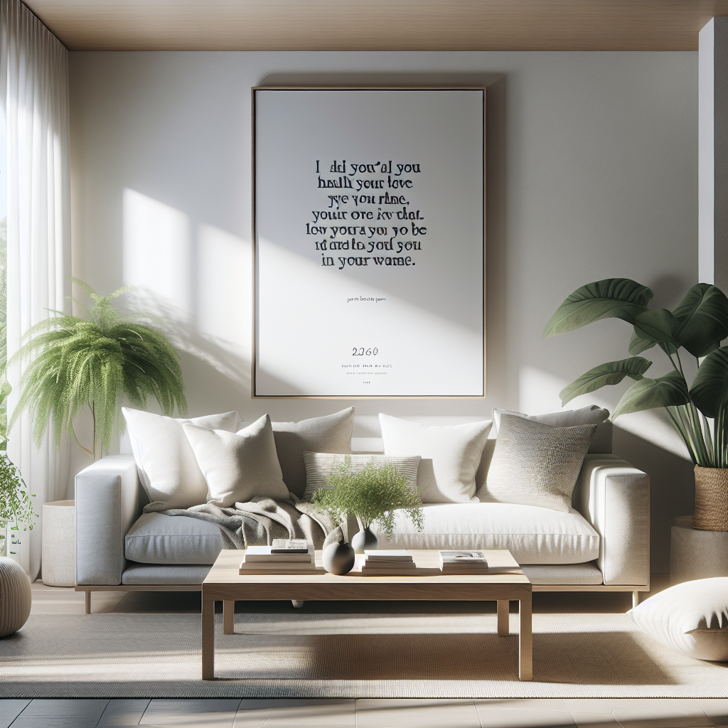 Integrating Nordic Style Inspirational Quotes Wall Art for Home Serenity  