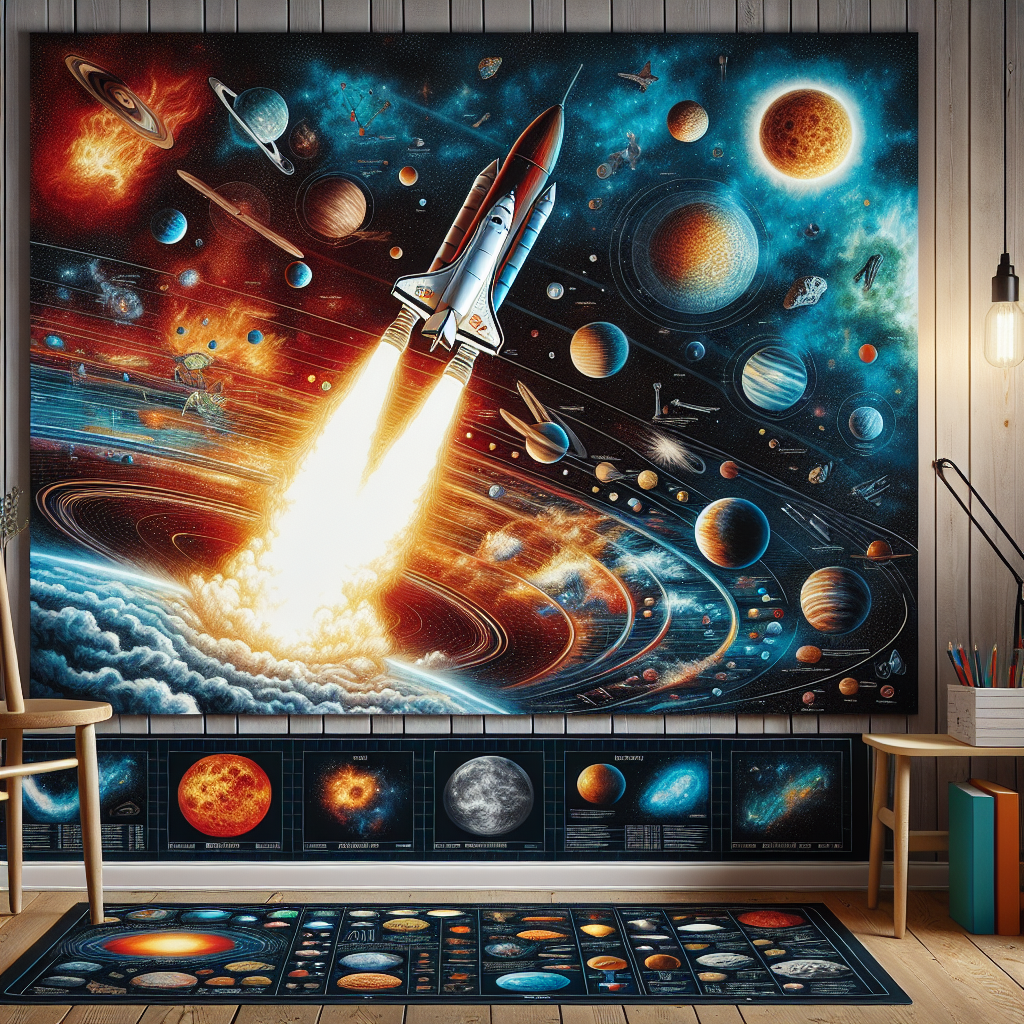 The Educational Value of Wall Art: Engaging Astronomy Enthusiasts and Young Minds  