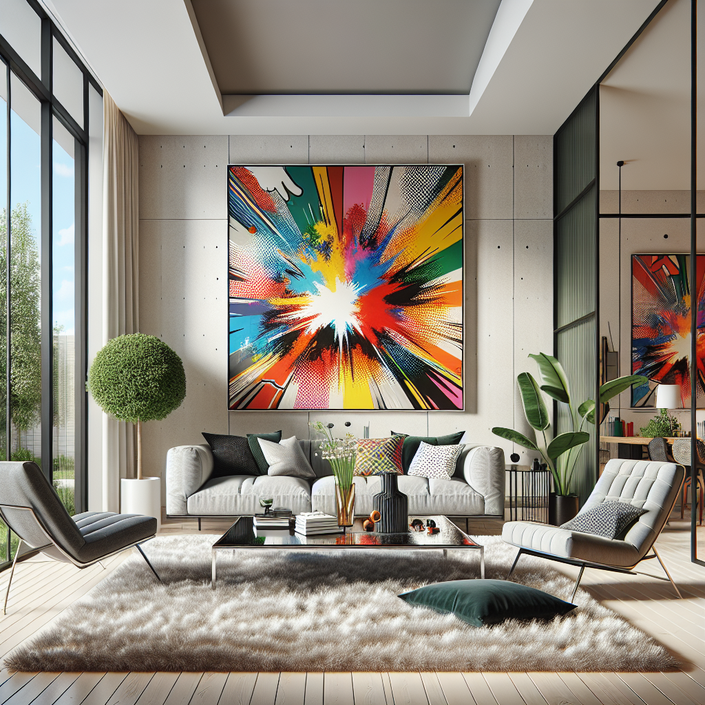 The Impact of Large Abstract Pop Art Canvas Prints on Modern Living Room Decor  