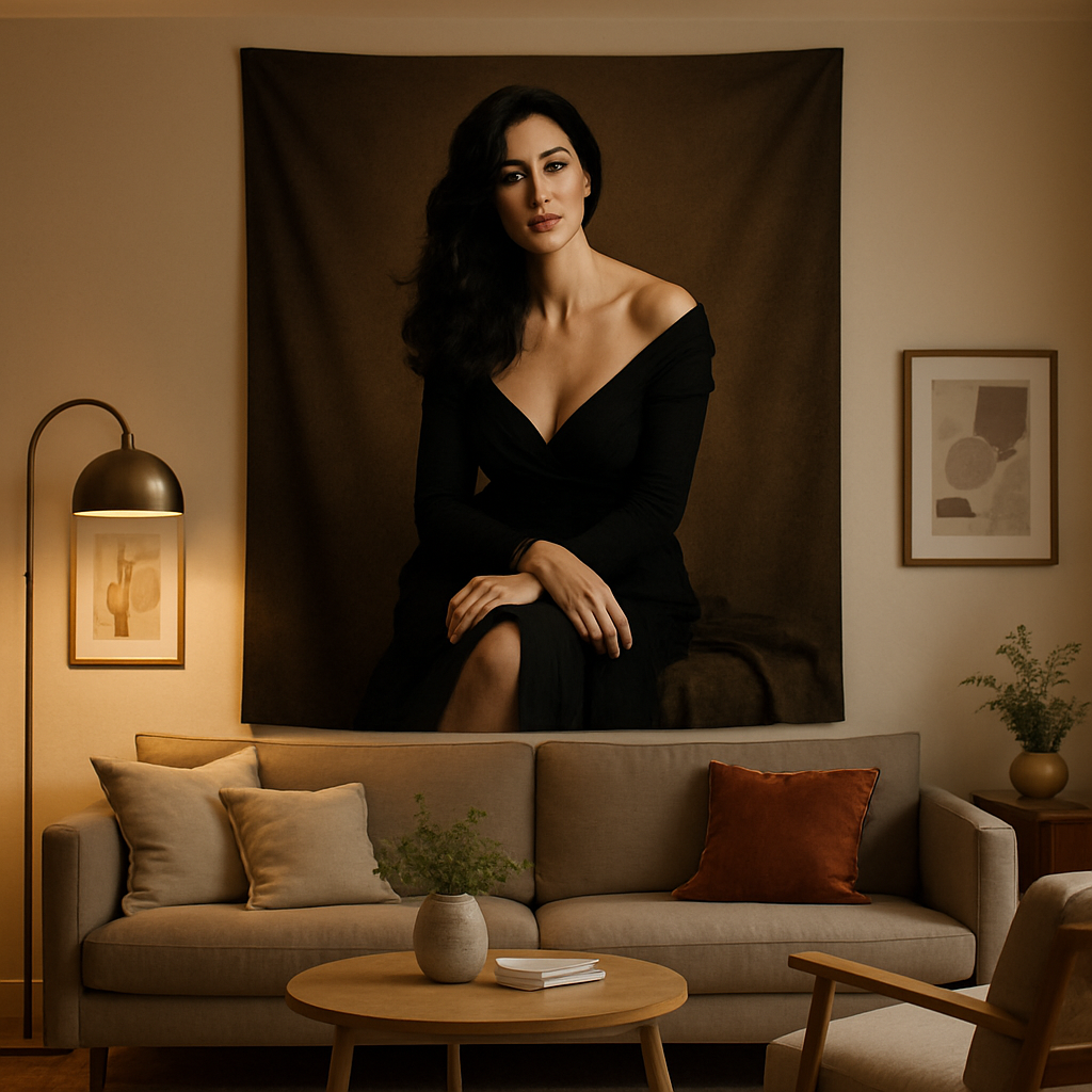 Exploring the Allure of Elegant Wall Decoration Featuring Monica Bellucci Image  